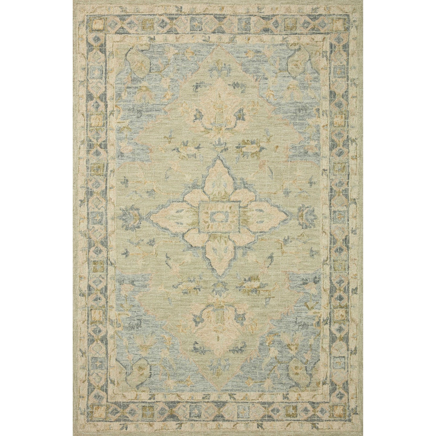 Tapis en laine à motifs mosaïques traditionnels, tissé à la main, de la marque Alexander Home