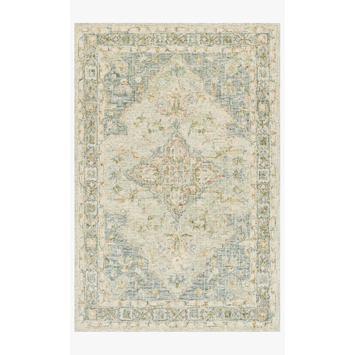 Tapis en laine à motifs mosaïques traditionnels, tissé à la main, de la marque Alexander Home