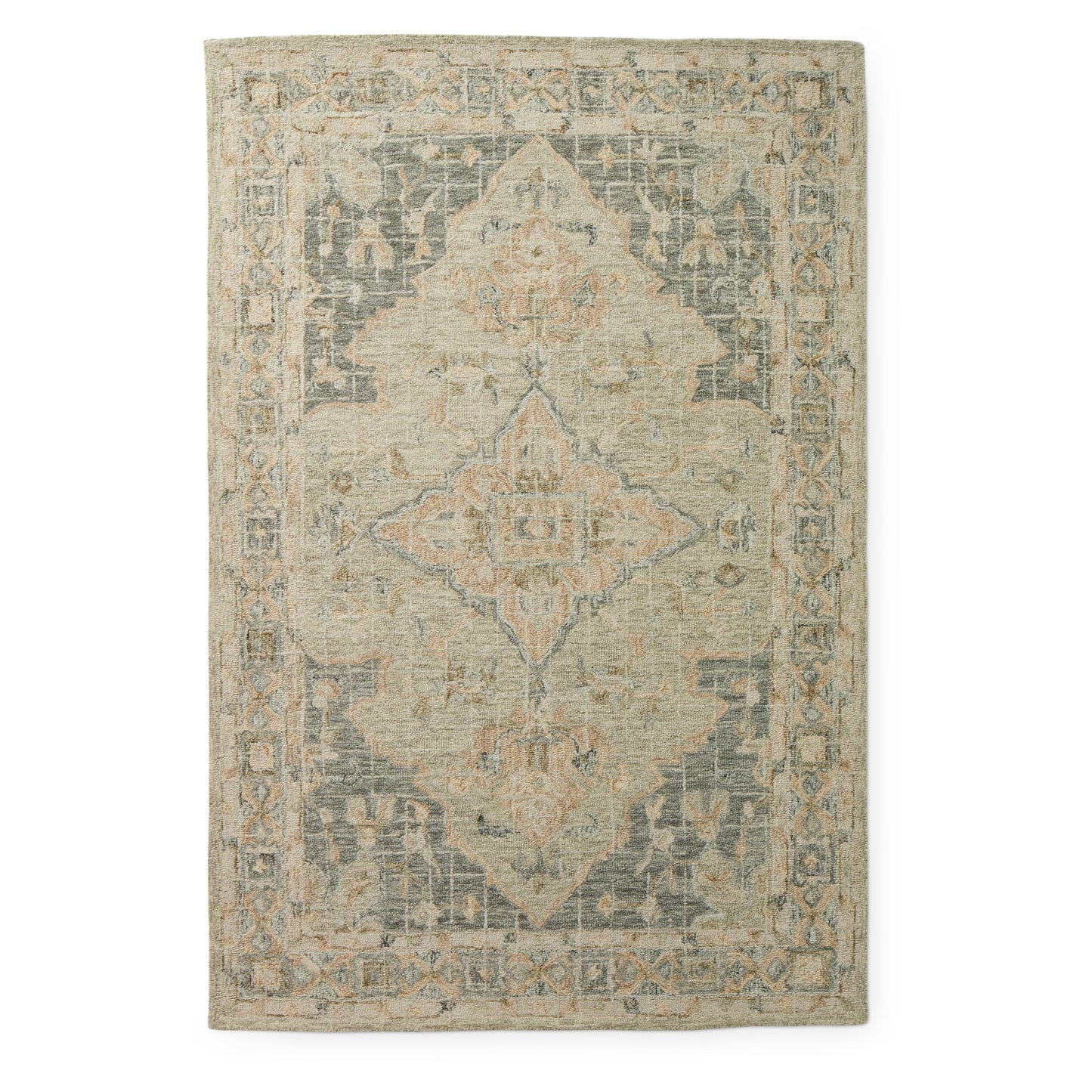Tapis en laine à motifs mosaïques traditionnels, tissé à la main, de la marque Alexander Home
