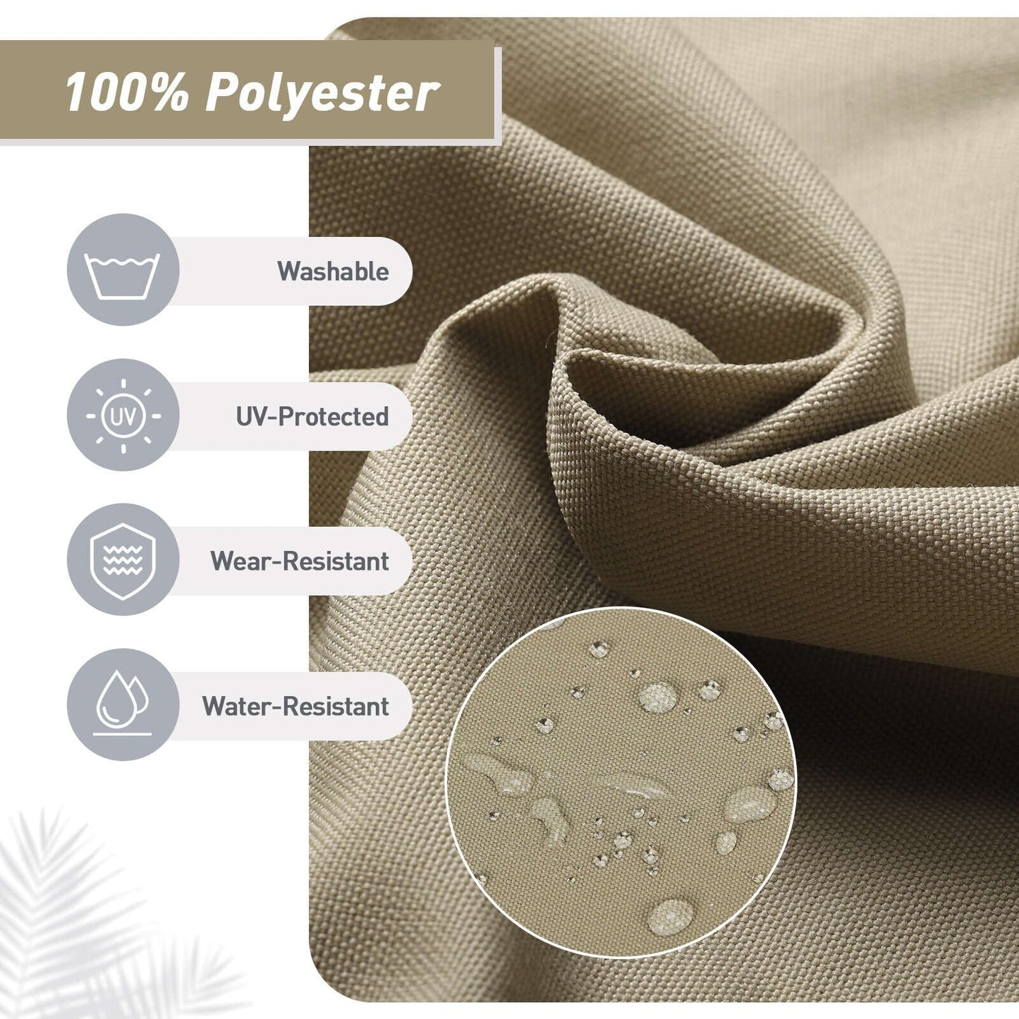 Aoodor Lot de 4 coussins pour chaises de jardin à dossier haut, 46x21x4 pouces (coussins uniquement)