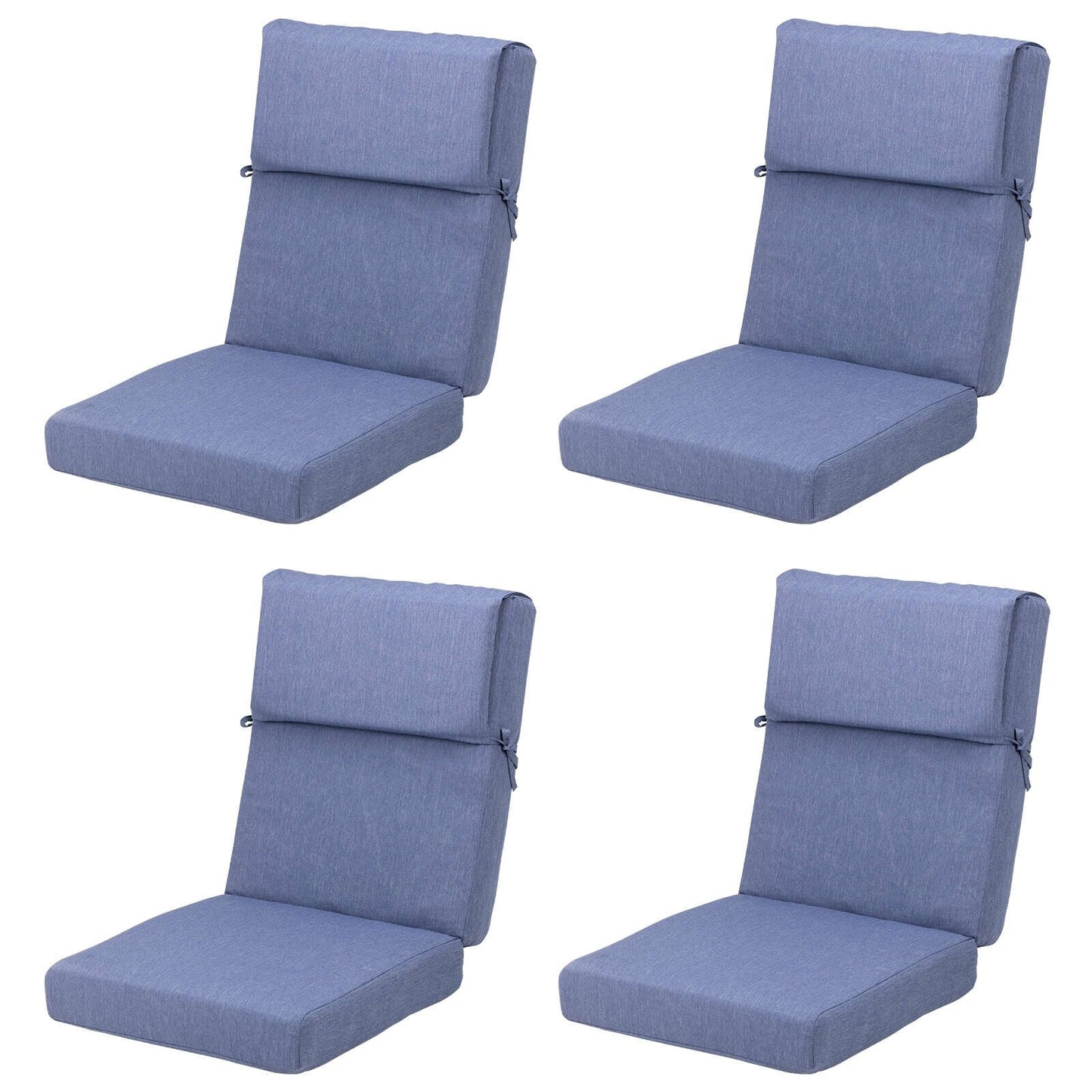 Aoodor Lot de 4 coussins pour chaises de jardin à dossier haut, 46x21x4 pouces (coussins uniquement)