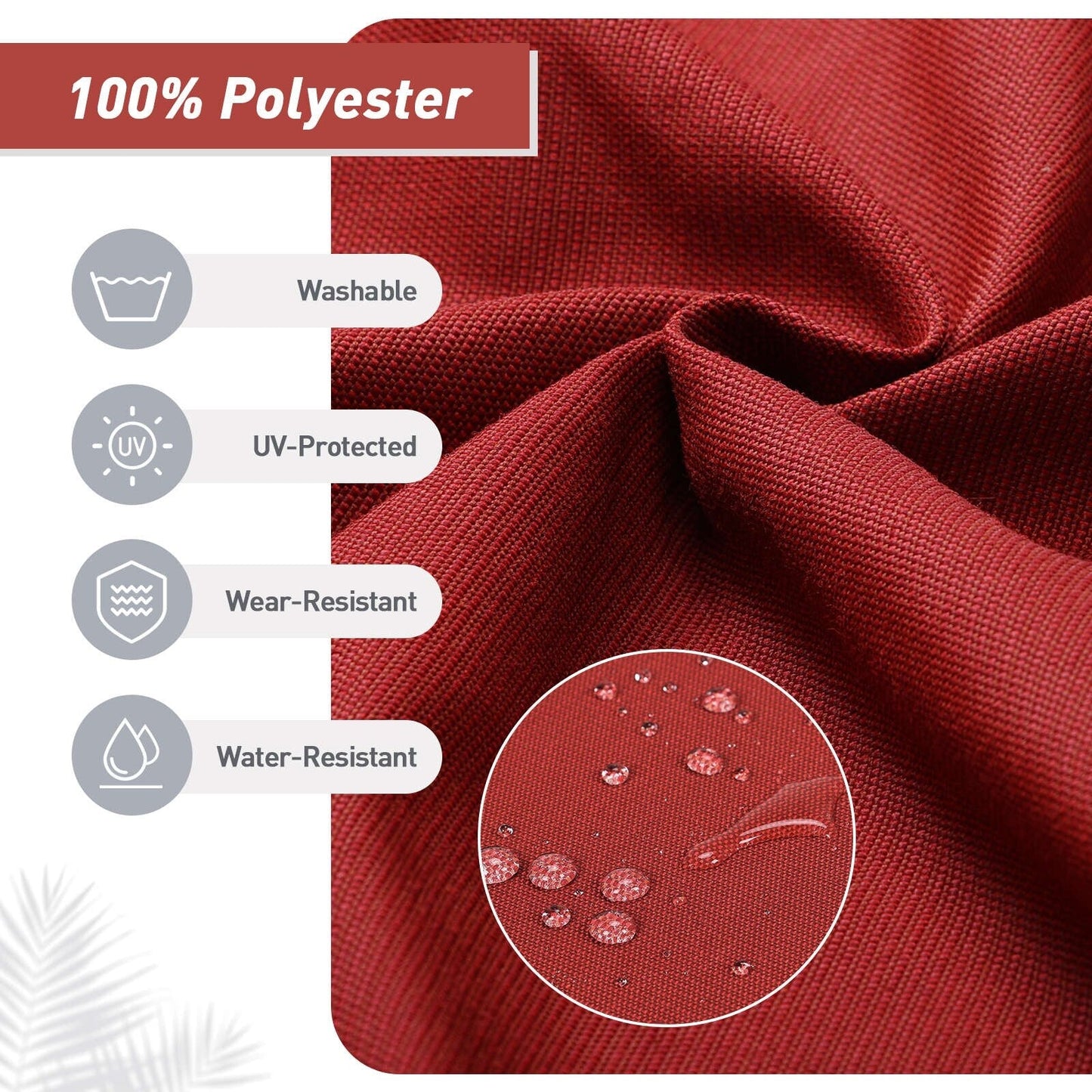 Aoodor Lot de 4 coussins pour chaises de jardin à dossier haut, 46x21x4 pouces (coussins uniquement)