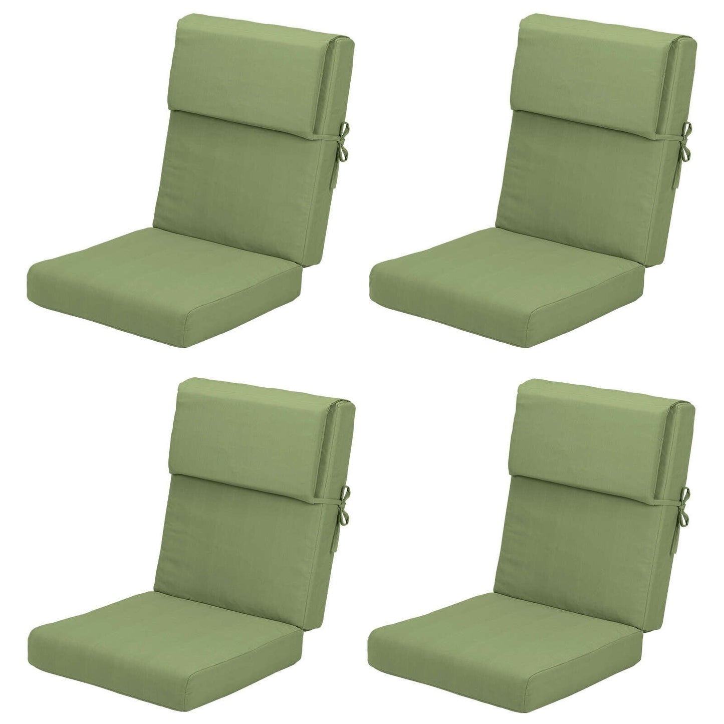 Aoodor Lot de 4 coussins pour chaises de jardin à dossier haut, 46x21x4 pouces (coussins uniquement)
