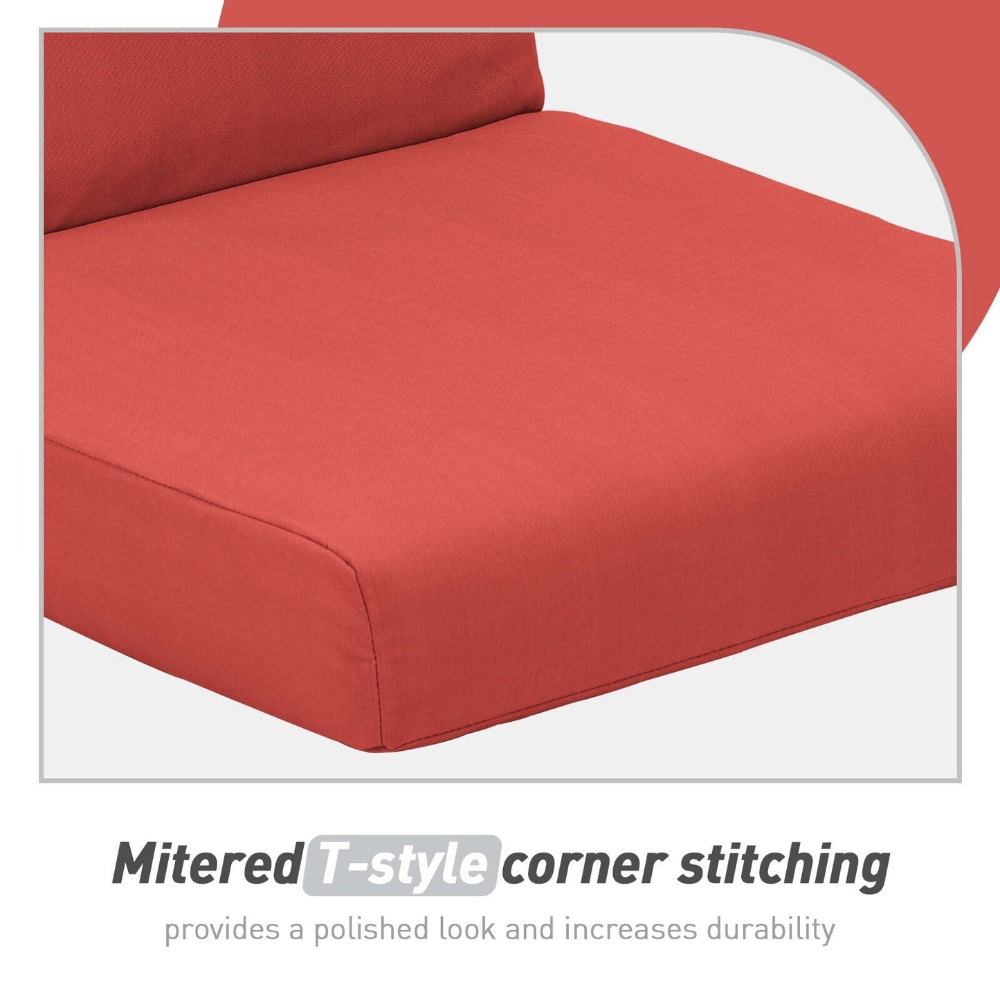 Aoodor Lot de 4 coussins pour chaises de jardin à dossier haut, 46x21x4 pouces (coussins uniquement)