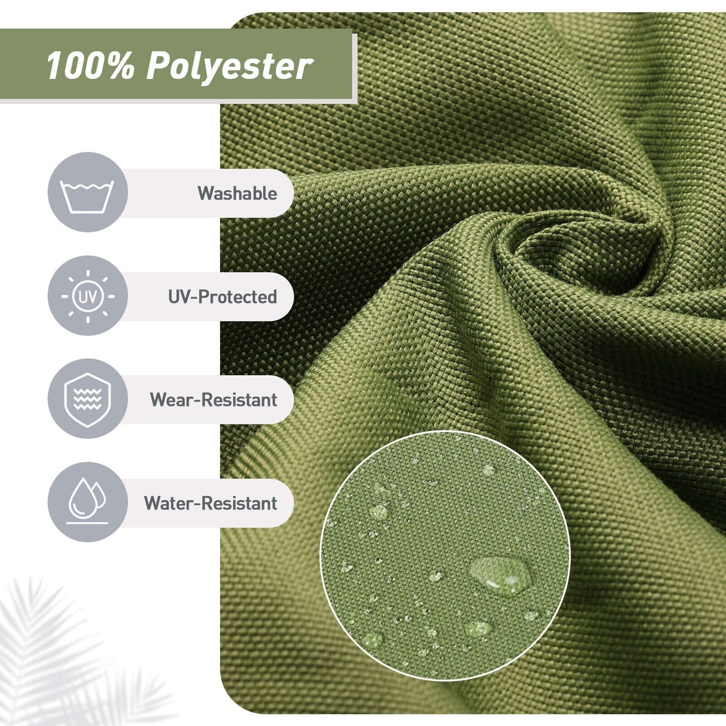 Aoodor Lot de 4 coussins pour chaises de jardin à dossier haut, 46x21x4 pouces (coussins uniquement)