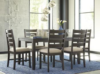 Table à manger et chaises Rokane (ensemble de 7)