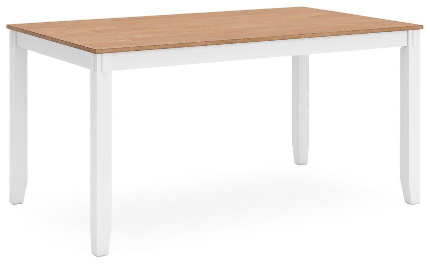Table à manger Gesthaven avec 4 chaises et banc (ensemble de 6)