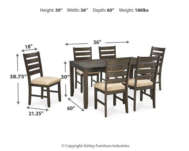 Table à manger et chaises Rokane (ensemble de 7)