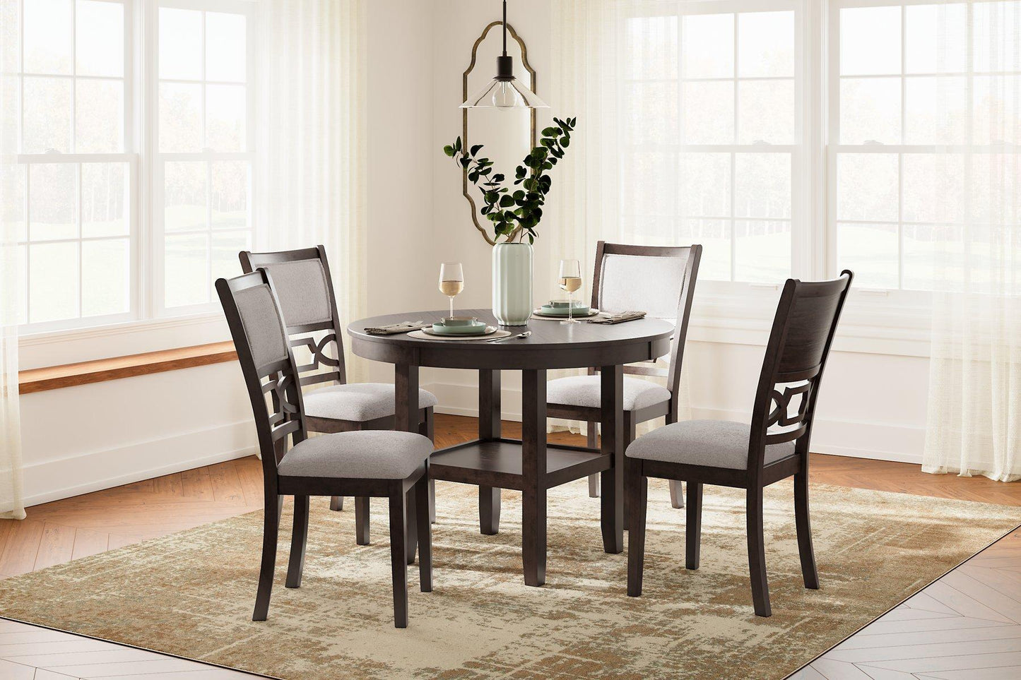 Table à manger Langwest et 4 chaises (ensemble de 5)