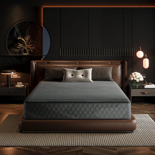 Matelas hybride en mousse à mémoire de forme avec gel, 25 cm (10 po), fermeté moyenne, SweDrea, respirant et rafraîchissant, certifié CertiPUR-US, SGS et OEKO-TEX.