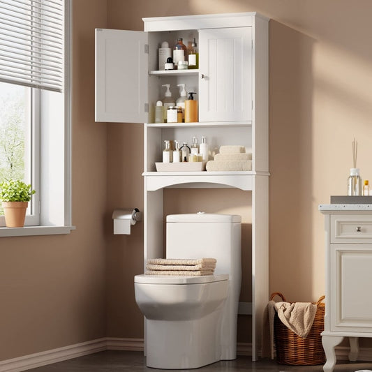 Meuble de rangement pour salle de bain, meuble de rangement pour WC, étagère de salle de bain au-dessus des toilettes, meuble gain de place pour WC