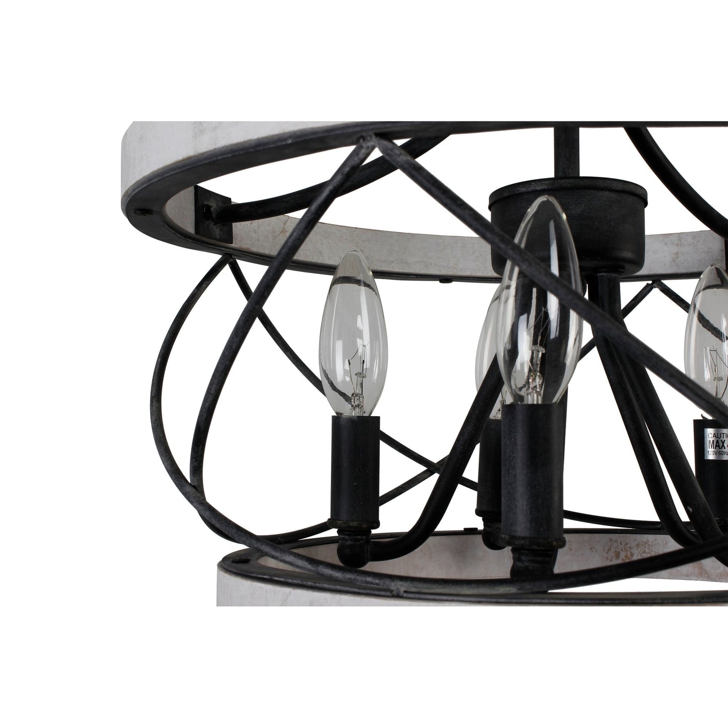 Bella Depot Lustre en bois rustique à 5 lumières, éclairage à intensité variable, luminaire suspendu de style farmhouse réglable de 15,7 pouces pour îlot de cuisine