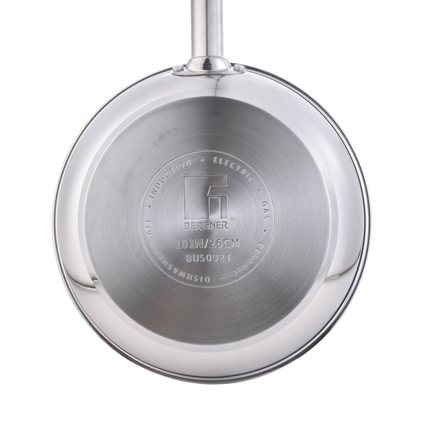 Service de vaisselle en acier inoxydable de 12 pièces, compatible avec le lave-vaisselle et la cuisson à induction, de Bergner.