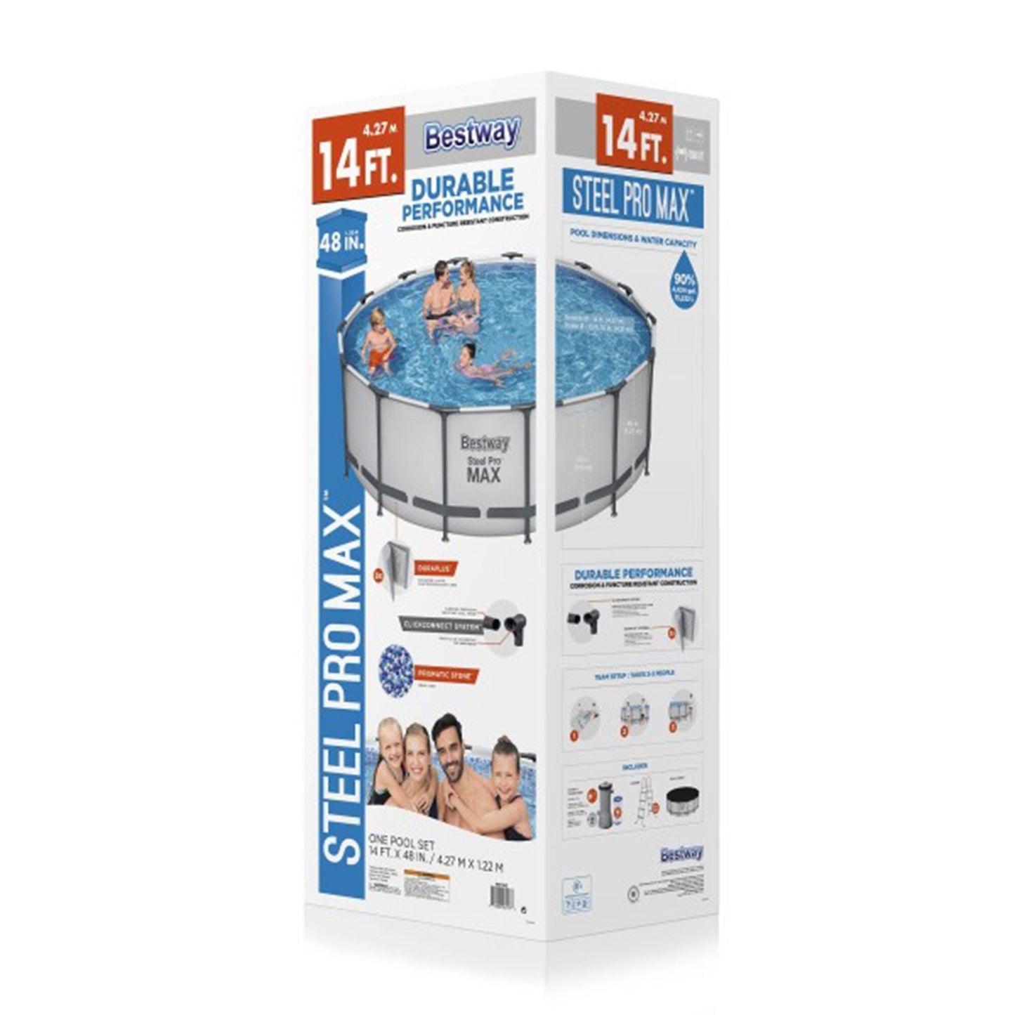 Piscine hors sol Bestway Steel Pro MAX ronde avec pompe et couverture