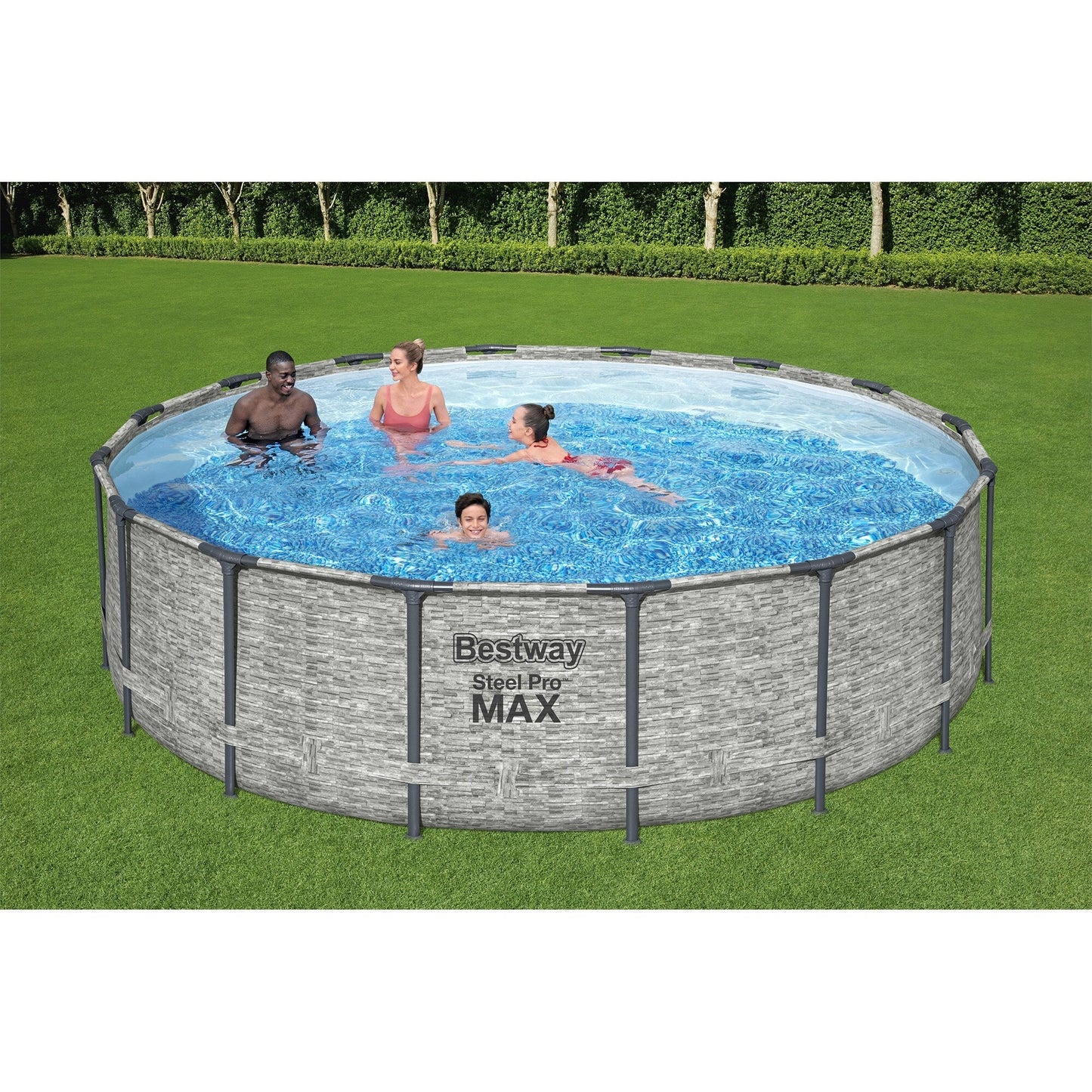 Piscine hors sol Bestway Steel Pro MAX ronde avec pompe et couverture