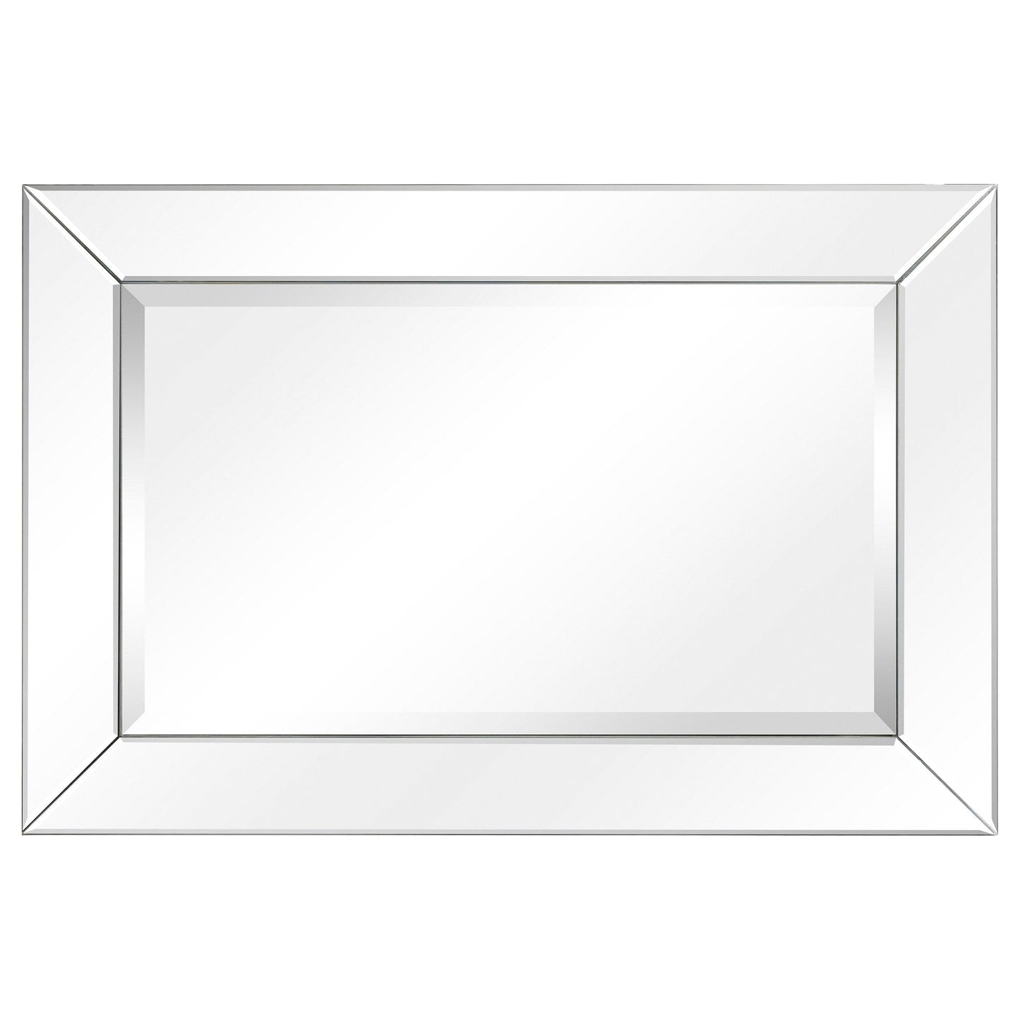 Miroir rectangulaire biseauté transparent haute définition à fixer au mur pour salle de bain, meuble-lavabo, chambre à coucher, 3 tailles