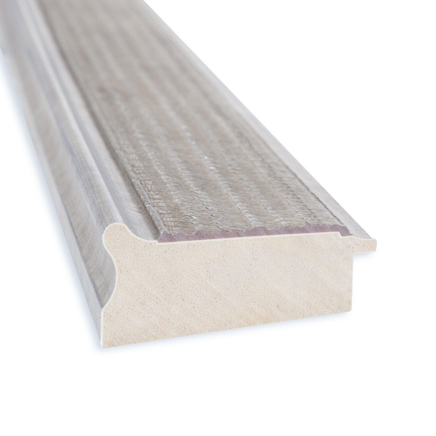 Miroir mural de salle de bain en bois biseauté - Cadre argenté Trellis - Trellis Argenté