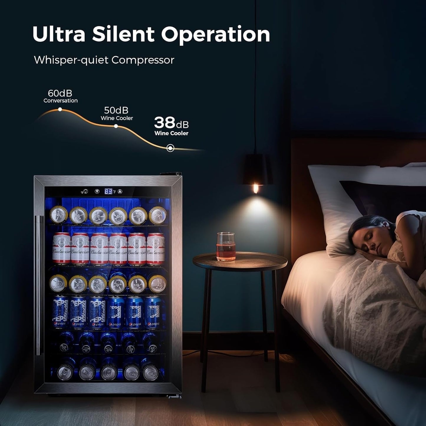 Réfrigérateur à boissons - Mini réfrigérateur pouvant contenir 145 canettes