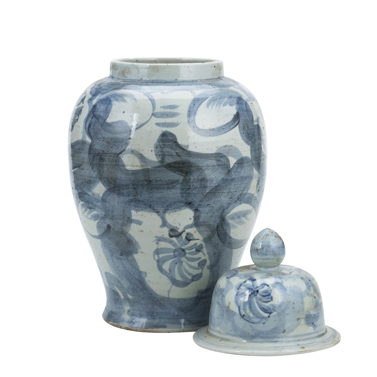 Vase à fleurs de temple en porcelaine bleue et blanche de Silla