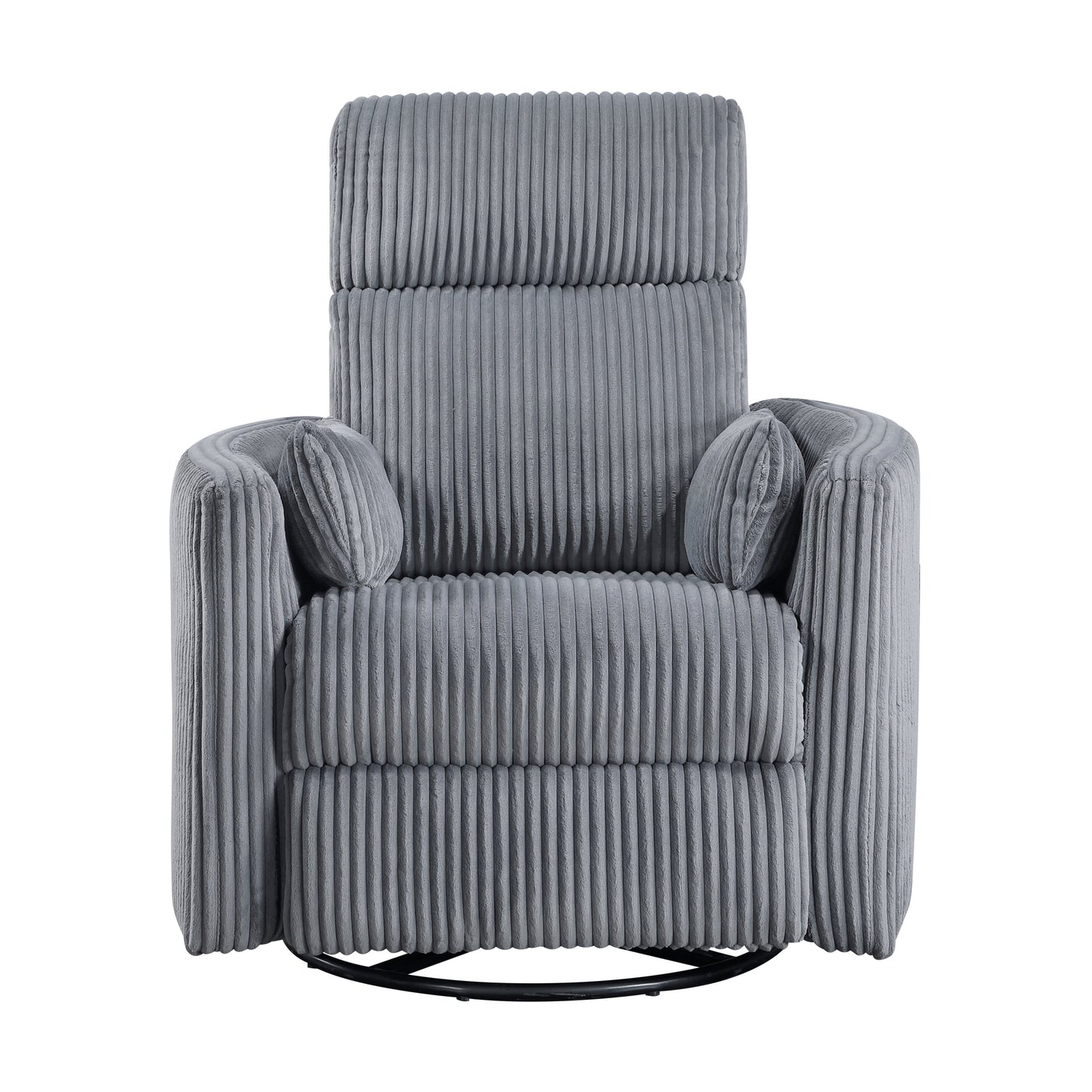 Fauteuil inclinable manuel pivotant et basculant en velours côtelé Braidy