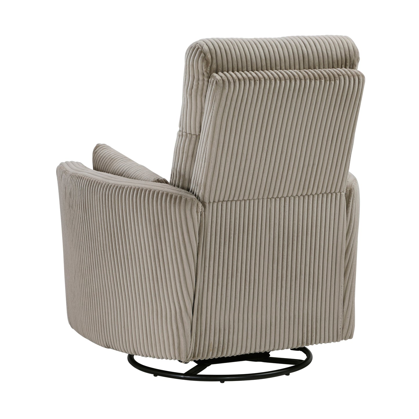 Fauteuil inclinable manuel pivotant et basculant en velours côtelé Braidy