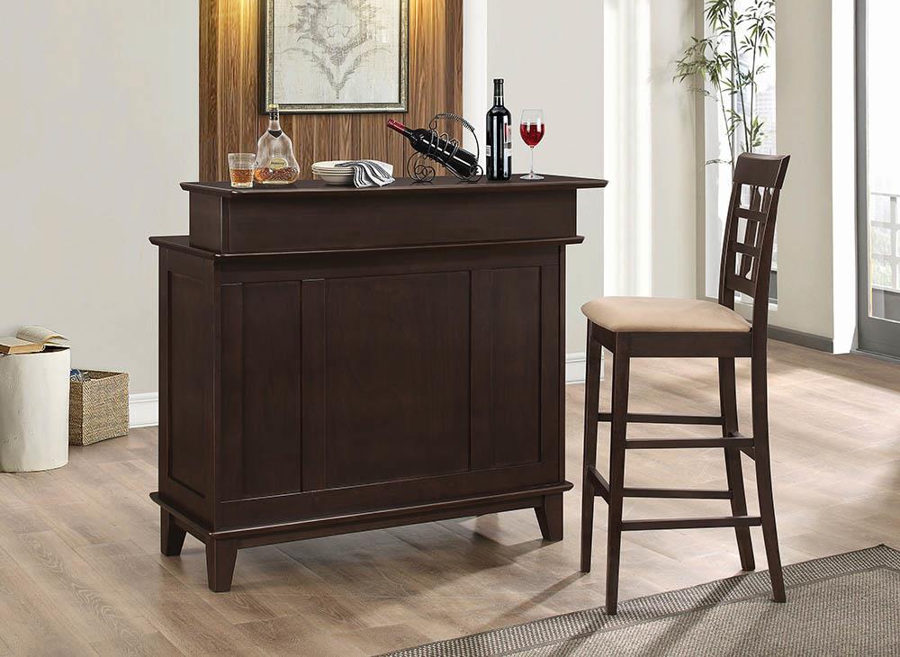 Tabourets de bar rembourrés Gabriel, couleur cappuccino et beige (lot de 2)