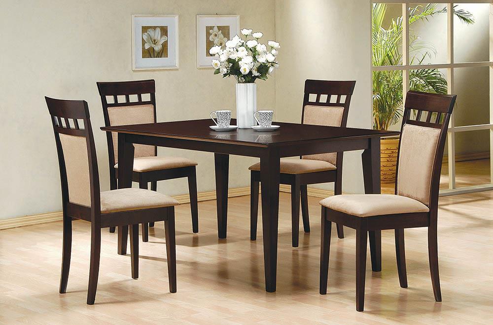 Chaises de salle à manger rembourrées Gabriel, couleur cappuccino et beige (lot de 2)