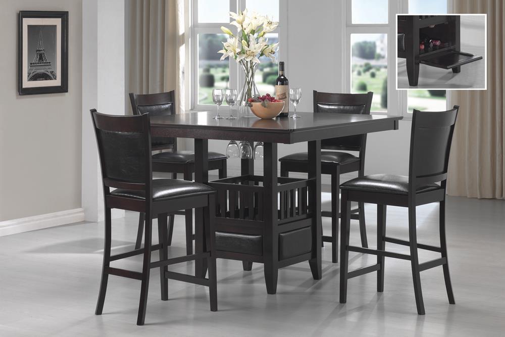 Tabourets de bar rembourrés Jaden, noir et espresso (lot de 2)