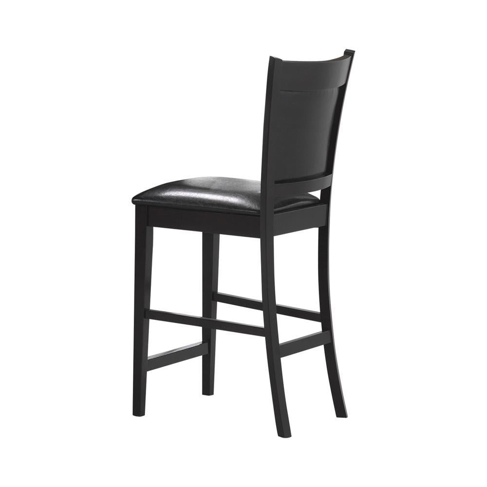 Tabourets de bar rembourrés Jaden, noir et espresso (lot de 2)