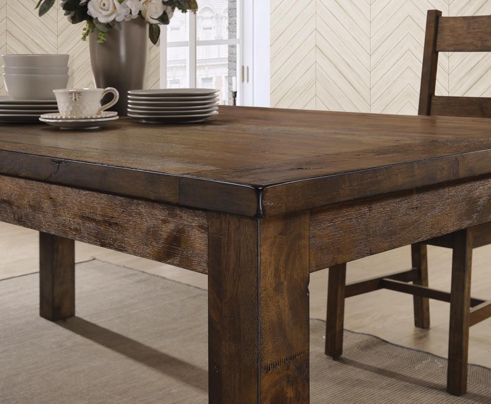 Table de salle à manger rectangulaire Coleman, brun doré rustique