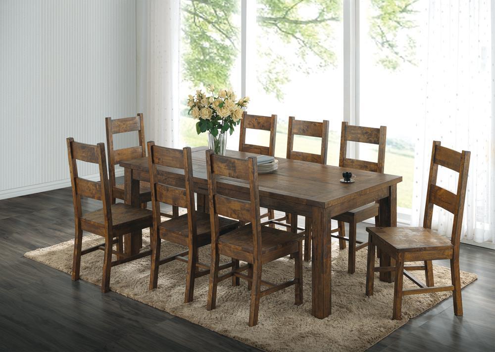 Chaises de salle à manger Coleman, brun doré rustique (lot de 2)