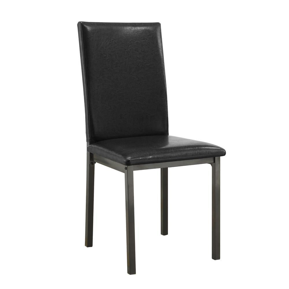 Chaises de salle à manger rembourrées Garza, noires (lot de 2)