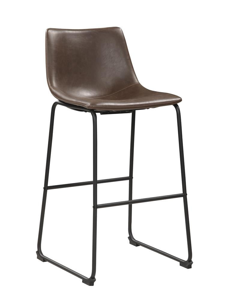 Michelle Tabourets de bar sans accoudoirs, bicolore brun et noir (lot de 2)