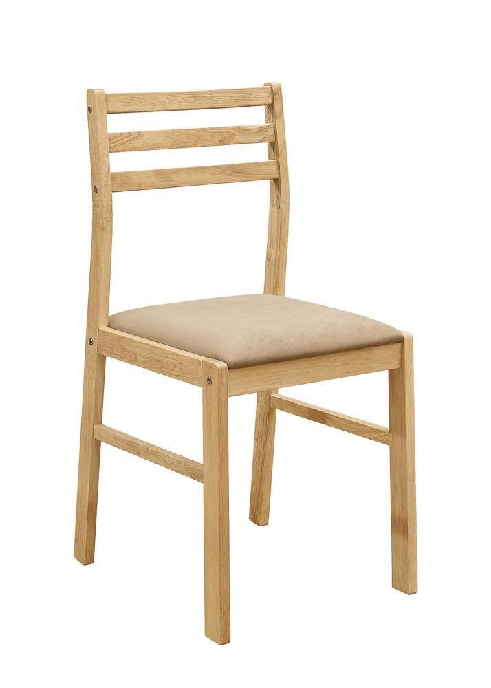 Ensemble de salle à manger Bucknell 3 pièces avec rallonge, naturel et beige.