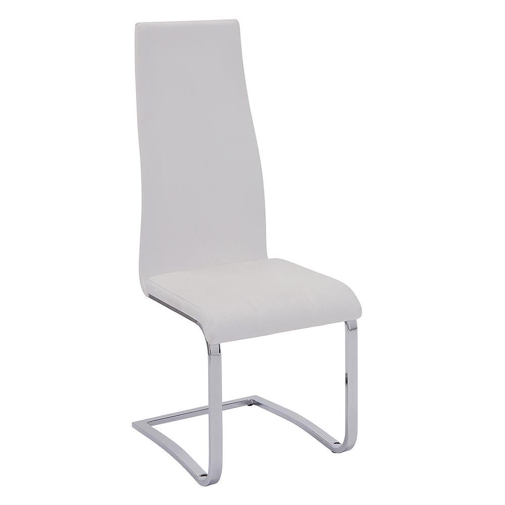 Chaises de salle à manger Montclair à dossier haut, noir et chrome (lot de 4)