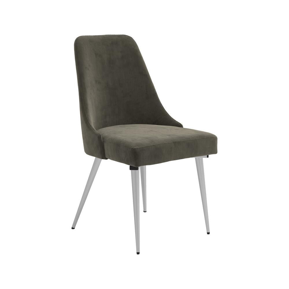 Chaises de salle à manger Cabianca à dossier incurvé, gris (lot de 2)