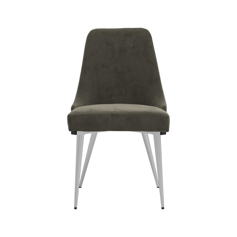 Chaises de salle à manger Cabianca à dossier incurvé, gris (lot de 2)