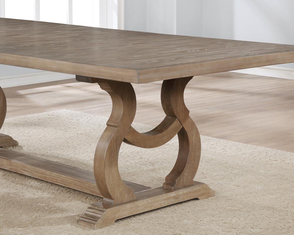 Table à manger à pieds biseautés Brockway, couleur brun-blé
