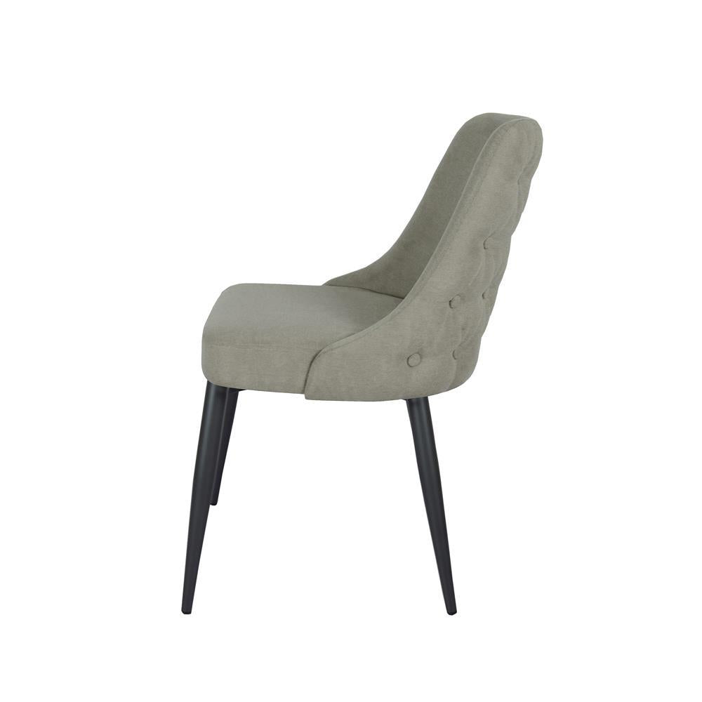 Chaises de salle à manger rembourrées Cosmo avec dossier incurvé (lot de 2)
