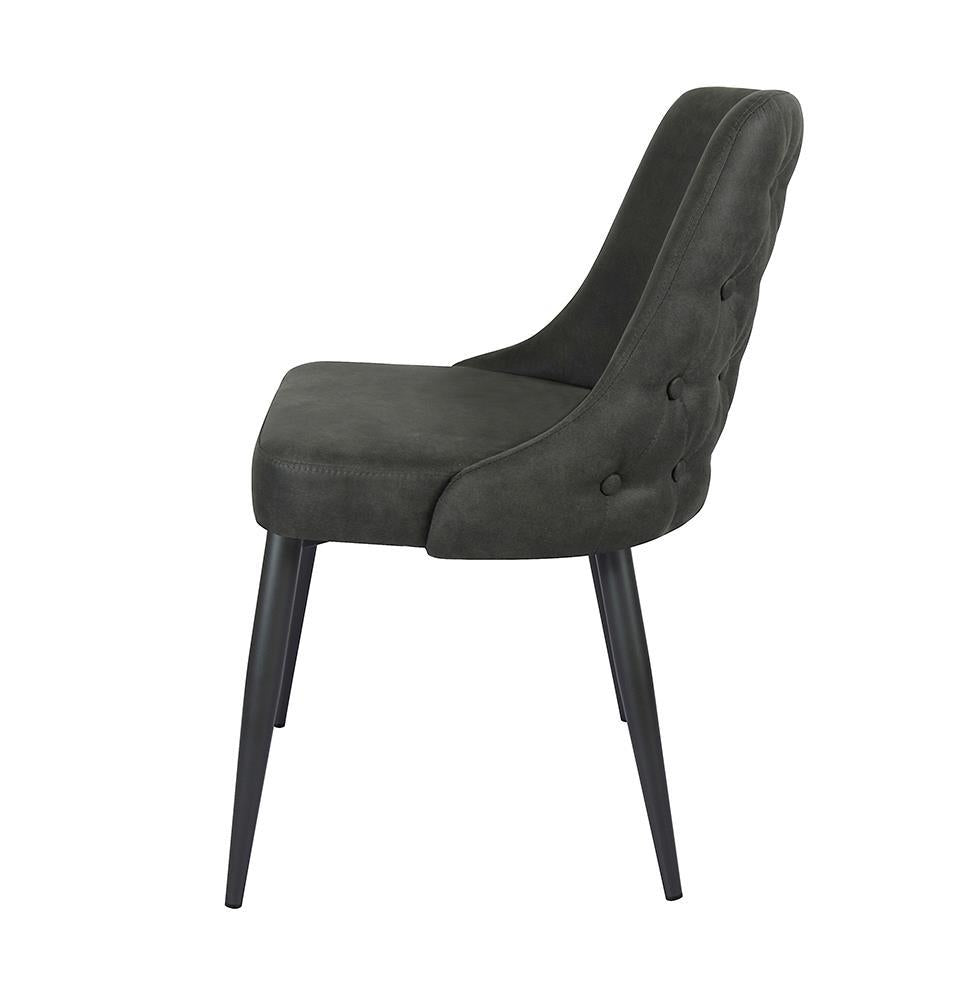 Chaises de salle à manger rembourrées Cosmo avec dossier incurvé (lot de 2)