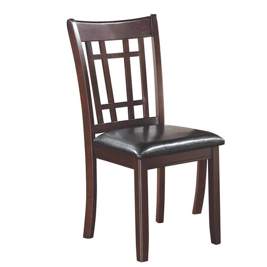 Lavon Fauteuils de salle à manger rembourrés, couleur espresso et noir (lot de 2)
