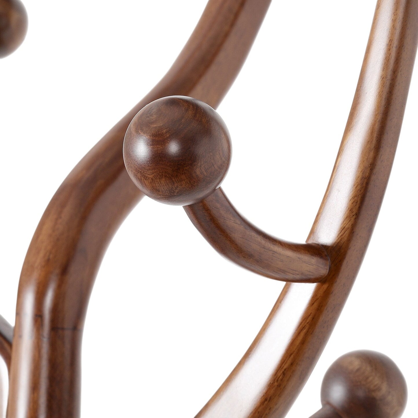 Porte-manteau sur pied en bois de caoutchouc imitation branche d'arbre avec 8 crochets - 62,2 cm L x 179,5 cm H