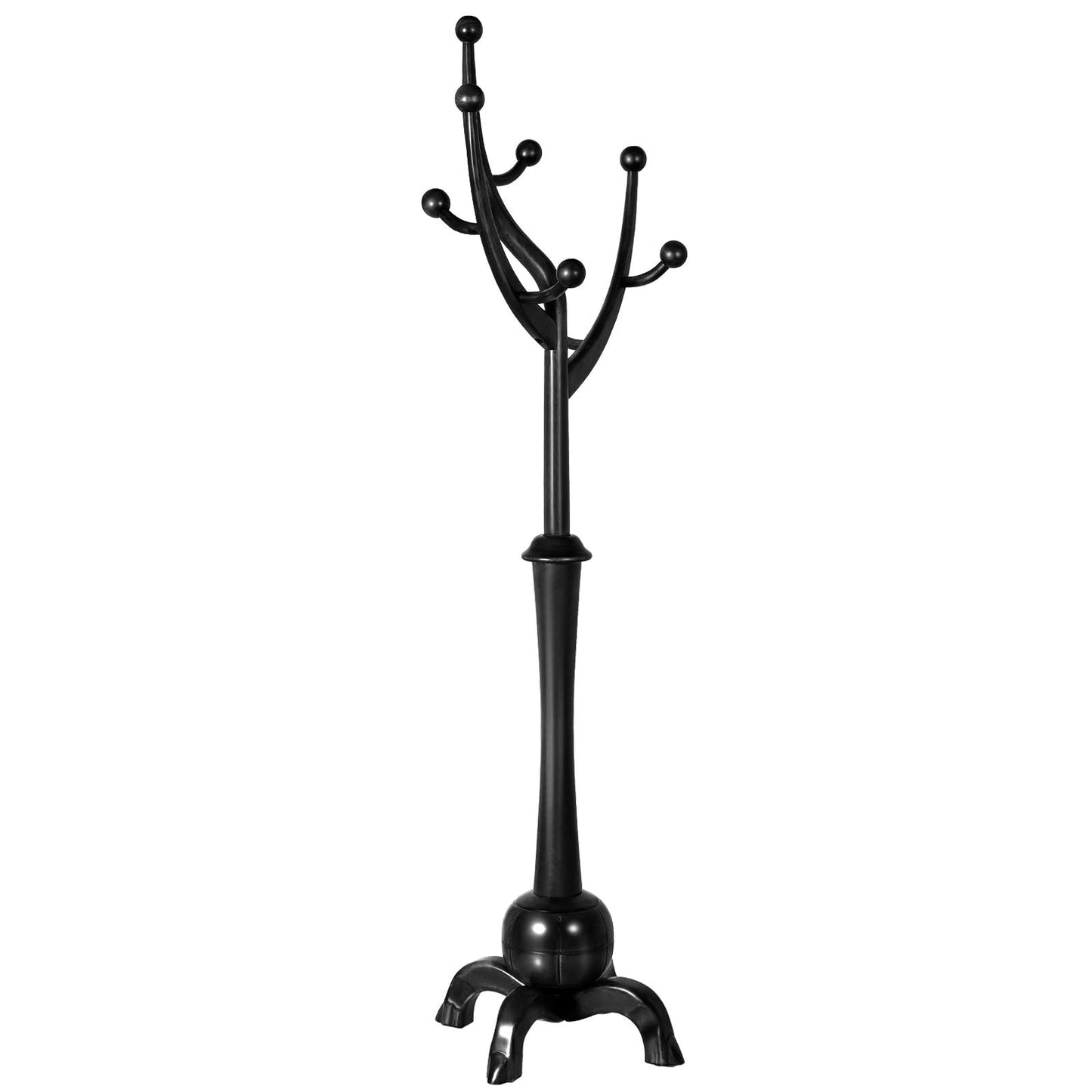 Porte-manteau sur pied en bois de caoutchouc imitation branche d'arbre avec 8 crochets - 62,2 cm L x 179,5 cm H