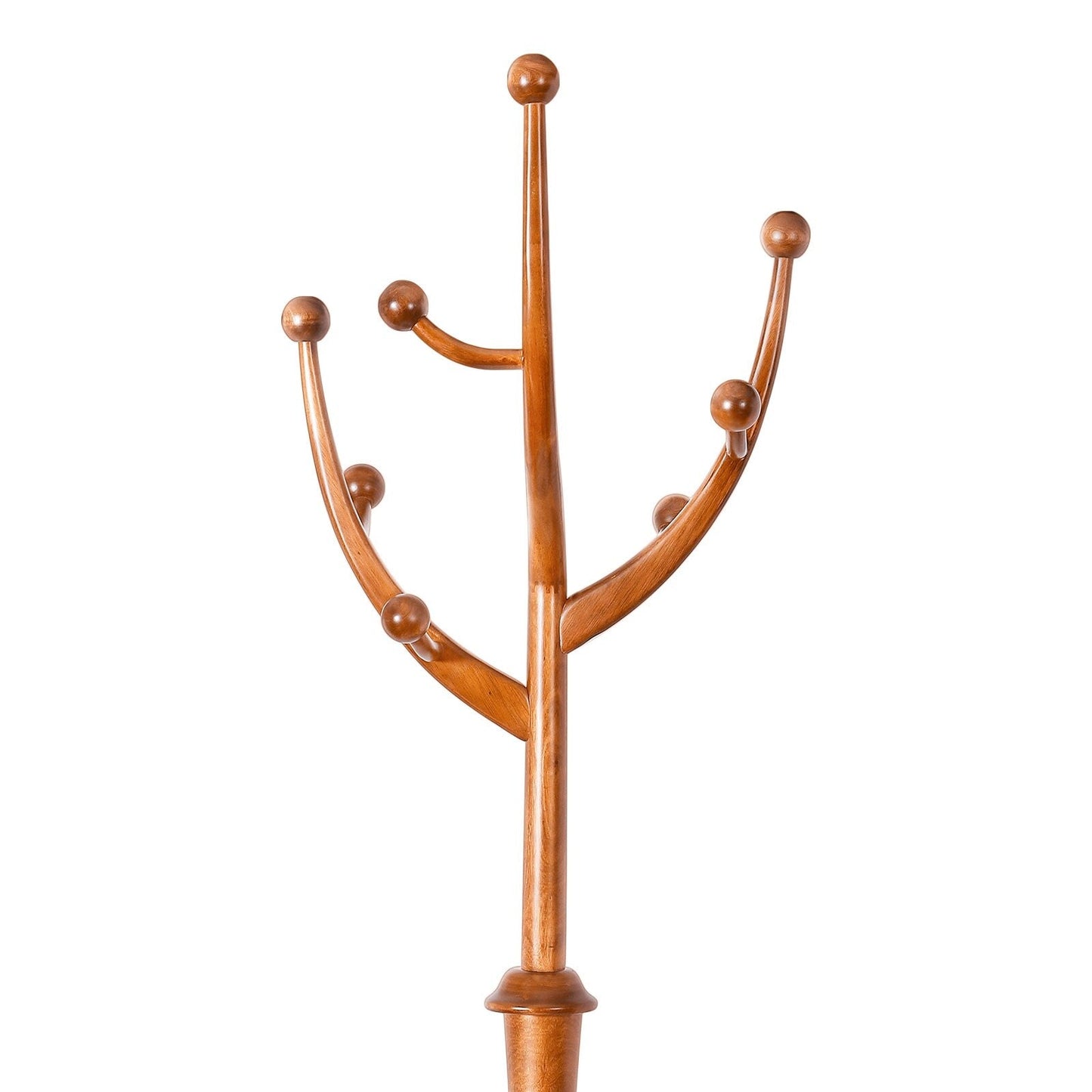 Porte-manteau sur pied en bois de caoutchouc imitation branche d'arbre avec 8 crochets - 62,2 cm L x 179,5 cm H