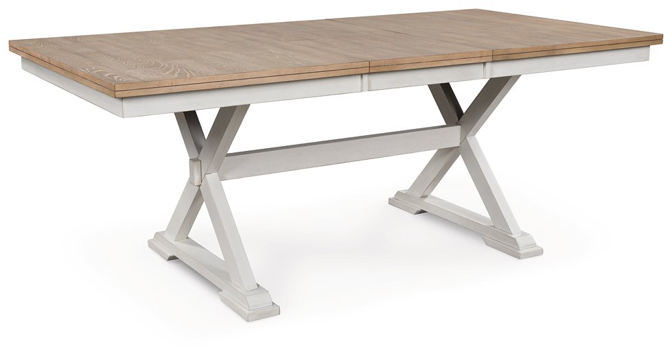 Table à manger extensible Purlaney avec rallonge en forme de papillon