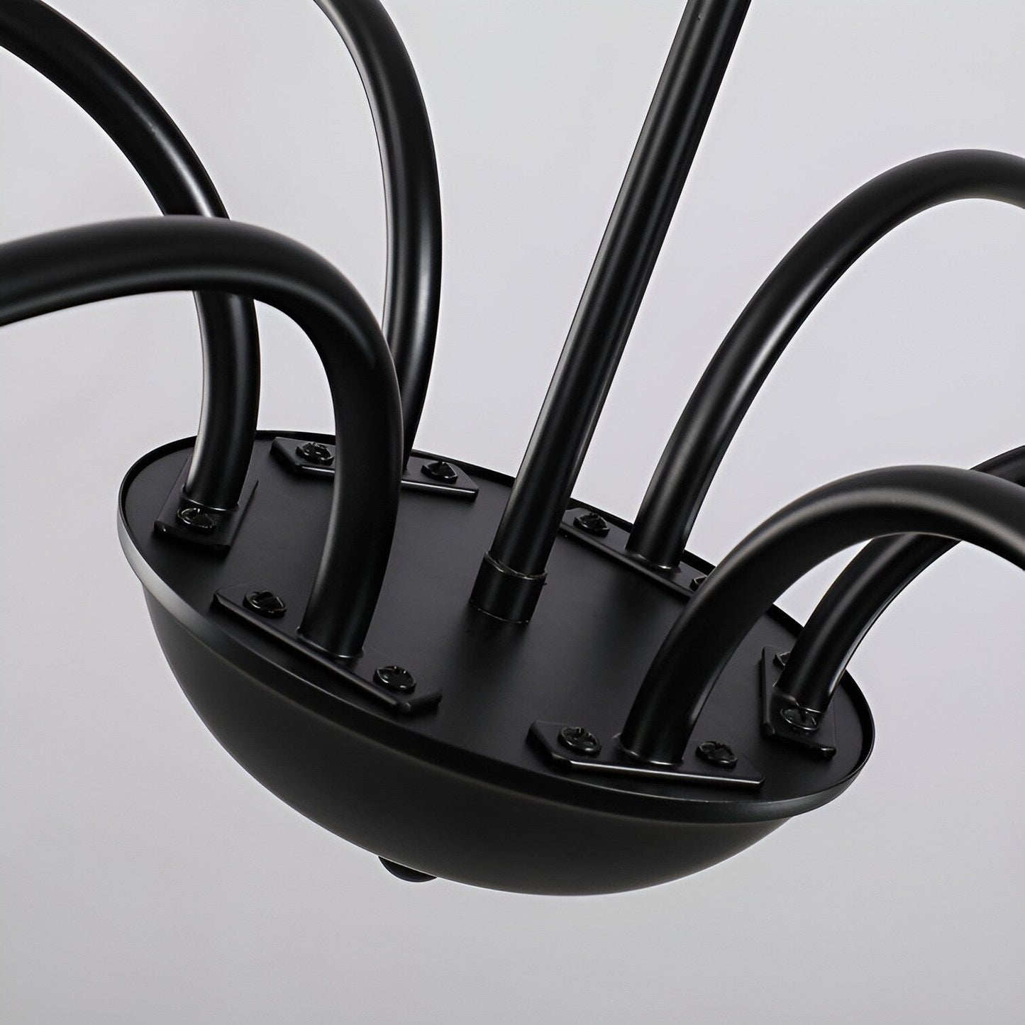 Luminaire classique français minimaliste à 6 lumières avec éclairage de type bougie