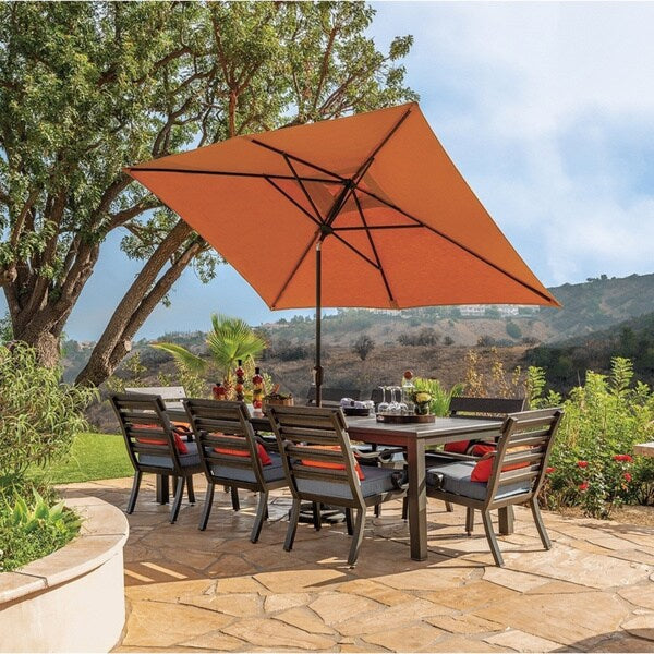 Parasol inclinable rectangulaire SimplyShade Catalina de 3 mètres avec bouton-poussoir