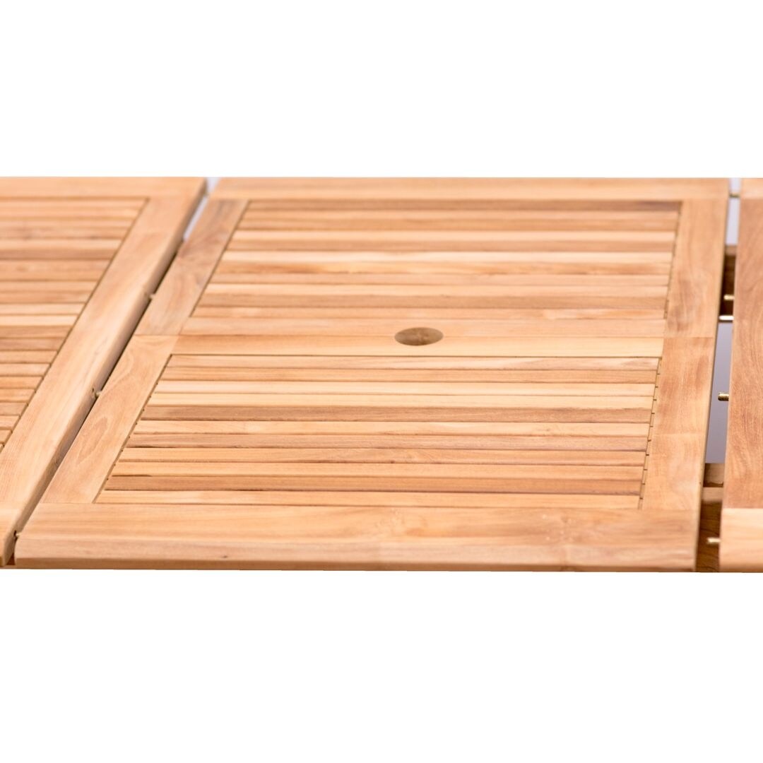 Ensemble de repas de patio d'extérieur Amazonia en teck FSC certifié, 11 pièces - 10 places - 11 pièces