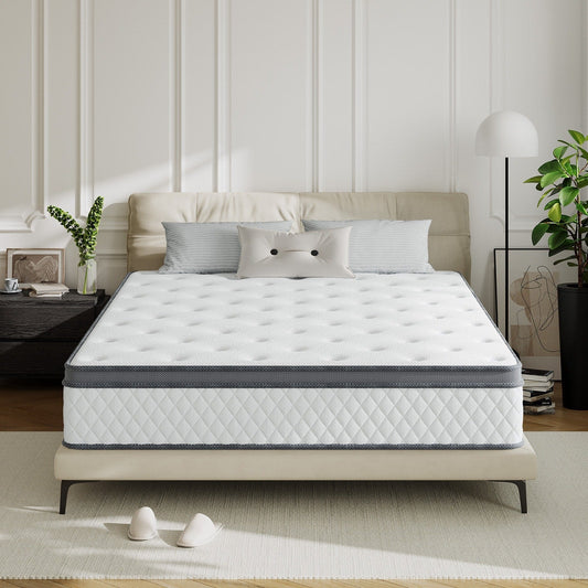 Matelas en mousse à mémoire de forme hybride SweDrea de 30 cm (12 po) à fermeté moyenne, certifié CertiPUR-US et Oeko-TEX, avec absorption au charbon de bambou.