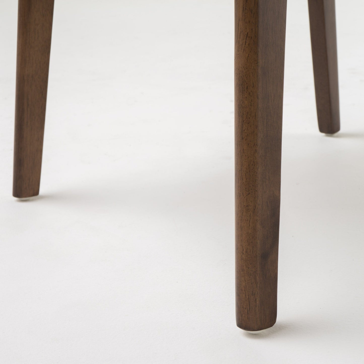 Chaise de salle à manger Abrielle en bois d'hévéa rembourrée, style moderne du milieu du siècle (lot de 2) par Christopher Knight Home